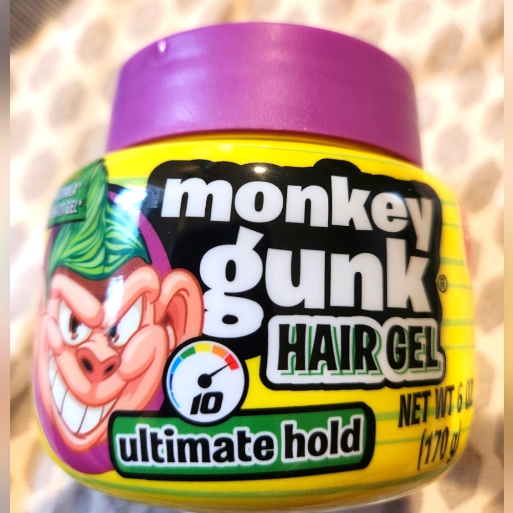 MONKEY GUNK HAIR GEL ULTIMATE HOLD 6 oz tub